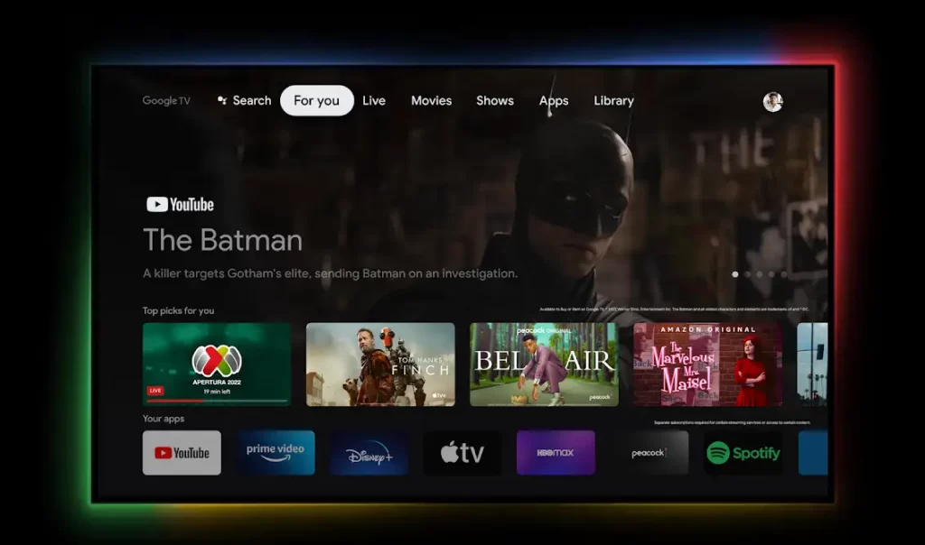 Google TV - Streaming - Televisión - Películas