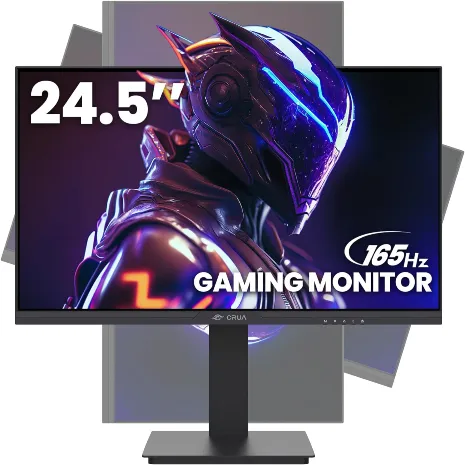 CRUA Monitor de juegos de 24.5 pulgadas 144 Hz 165 Hz