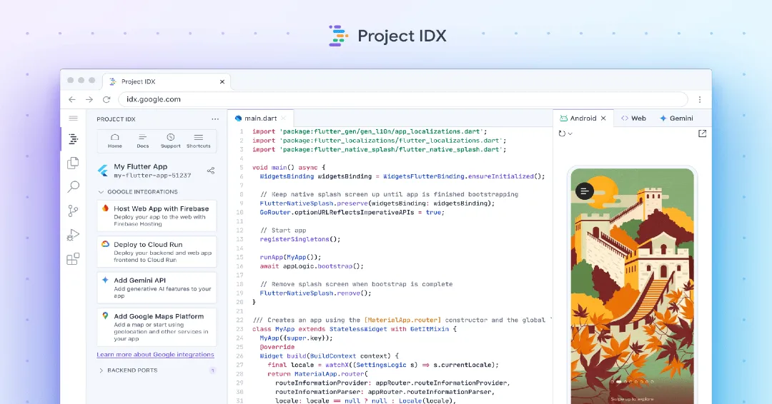 Google Project IDX: el futuro del desarrollo web, en tu navegador