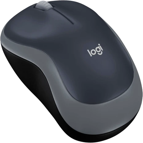 Logitech Ratón inalámbrico M185, 2.4 GHz con mini receptor USB, duración de la batería de 12 meses, seguimiento óptico de 1000 DPI, PC/Mac/computadora portátil ambidiestro, color gris Swift