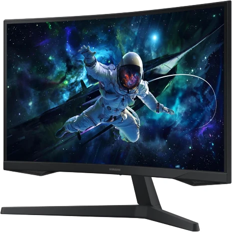 SAMSUNG Odyssey G55C Series QHD 1000R Monitor curvo para juegos, 1 ms (MPRT), HDR10, 165Hz, AMD Radeon FreeSync, cuidado de los ojos, sin deslumbramiento, resolución nítida LS32CG550ENXZA, 2024