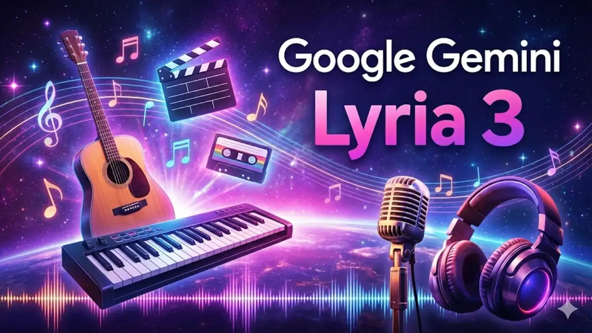 Creación de audio comercial automatizado con inteligencia artificial. Productora comercial utilizando Gemini Lyria 3 para generar pistas de música corporativa en su computadora.