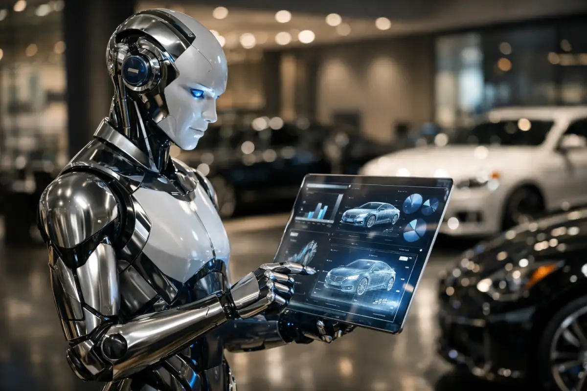 Ventas de vehículos en Colombia se cierran por WhatsApp y transforman el sector automotor en concesionarios digitales Androide premium gestionando datos de ventas automotrices en una tableta.