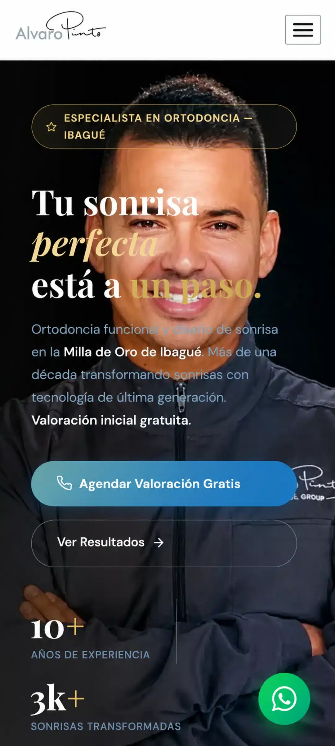 Diseño Web Profesional en Colombia 3 Álvaro Pinto Dental Group - Mobile