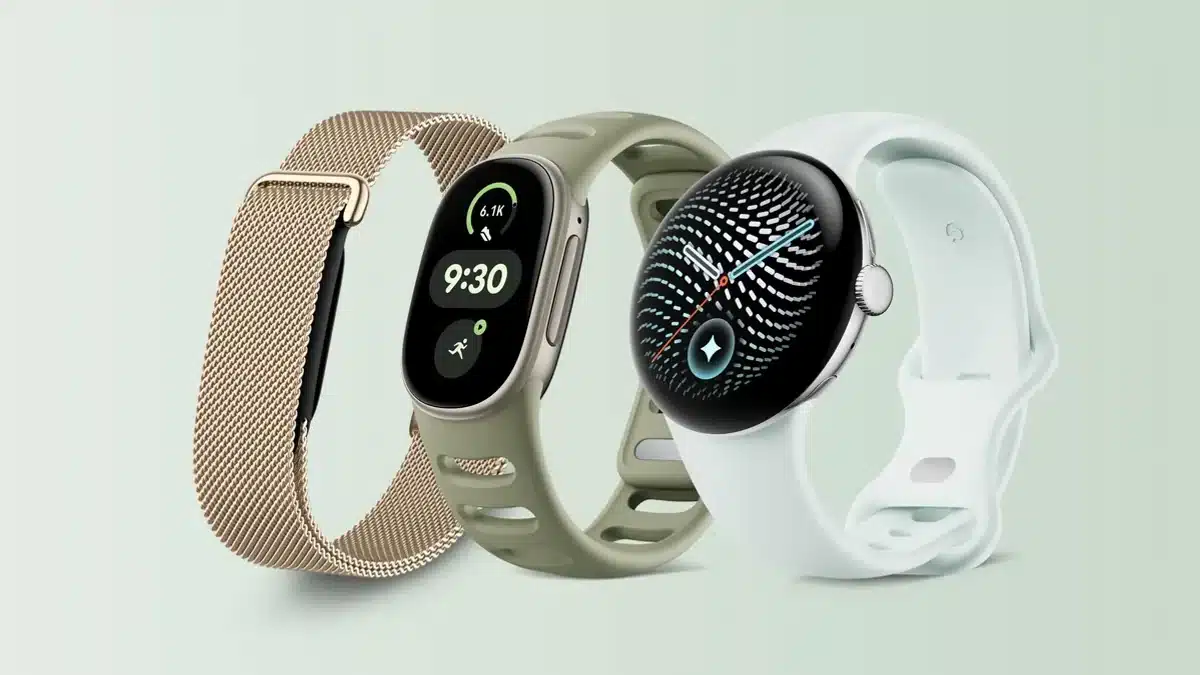 Fitbit Edge junto a Fitbit Air y Pixel Watch 5 en la línea de wearables de Google.